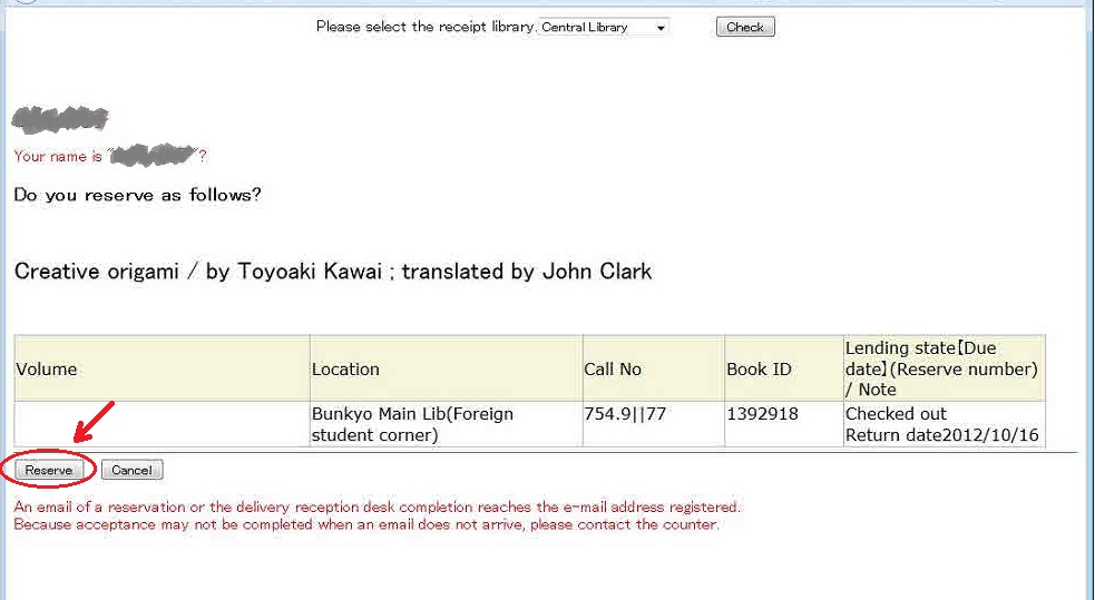final confirmation