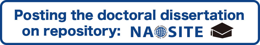 Posting the doctoral dissertation on repository: NAOSITE